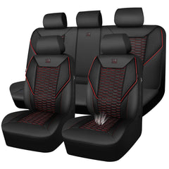 CAR PASS front seat full view showing sporty black and red protection