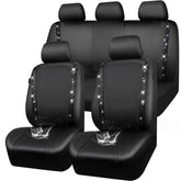 CAR PASS front seat full view showing glittering rhinestone strip and neat fit for style