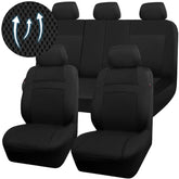 CAR PASS front seats fitted with full black cover showing sleek protection