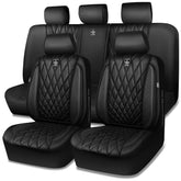 CAR PASS front seat covers full set showing sleek black finish and protection