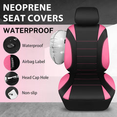 CAR PASS separate headrest cover detail showing quick attachment benefit