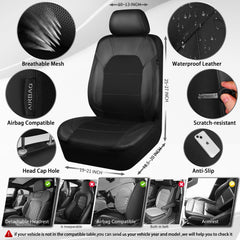 CAR PASS separate headrest covers close-up showing neat fit and protection