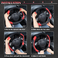 CAR PASS installed on steering wheel demonstrating improved grip and control