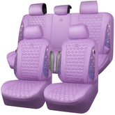 CAR PASS front seats lavender covers showing glamorous protection