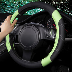 CAR PASS glowing lime trim in low light enhancing nighttime visibility