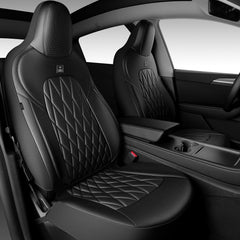CAR PASS front view showcasing black Nappa seat cover and elegant profile