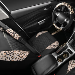 CAR PASS seat belt pads and cup covers displayed for comfort and style