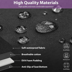 CAR PASS side stitching detail showing airbag compatibility and safety