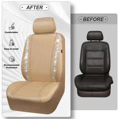 CAR PASS waterproof surface demo showing wipe-clean faux leather protection