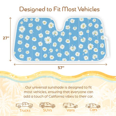 Carbella blue daisy folded compact for easy storage and space-saving benefit