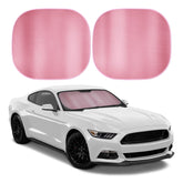 Carbella front view metallic pink sunshade showing full windshield coverage and UV blocking