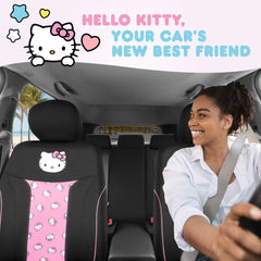 Carbella Hello Kitty close-up of stitching and polyester texture for durable feel