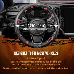 Carbella cover installed on steering wheel demonstrating improved grip and comfort