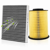 Carbhub front view of engine cabin air filter showing fit and shape for easy replacement