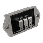 Carbman front view of regulator rectifier showing body and mounting for easy replacement