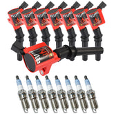 CarBole front kit packaging showing full 8-coil and 8-plug set and compatibility benefit