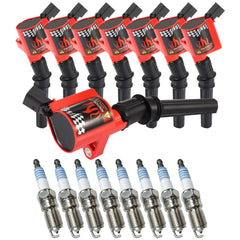 CarBole front kit packaging showing full 8-coil and 8-plug set and compatibility benefit