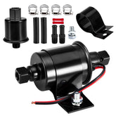 CarBole fuel pump front angle showing compact zinc body and connector benefits