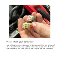 Carburionix close-up of square power connector to verify matching connector type