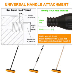 CARCAREZ brush head cleaning an RV roof reaching high areas efficiently