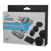 Cardo refresh kit front packaging showing full replacement set and easy maintenance benefit