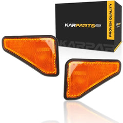 CarLights360 front view of side marker showing clean lens and improved visibility