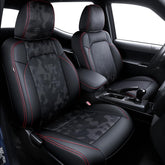 Carlimeki front seat covers on Tacoma showing premium fit and protection
