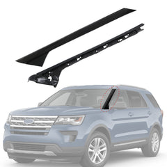 CARMOCAR front view of A-pillar molding showing exact fit and gloss finish
