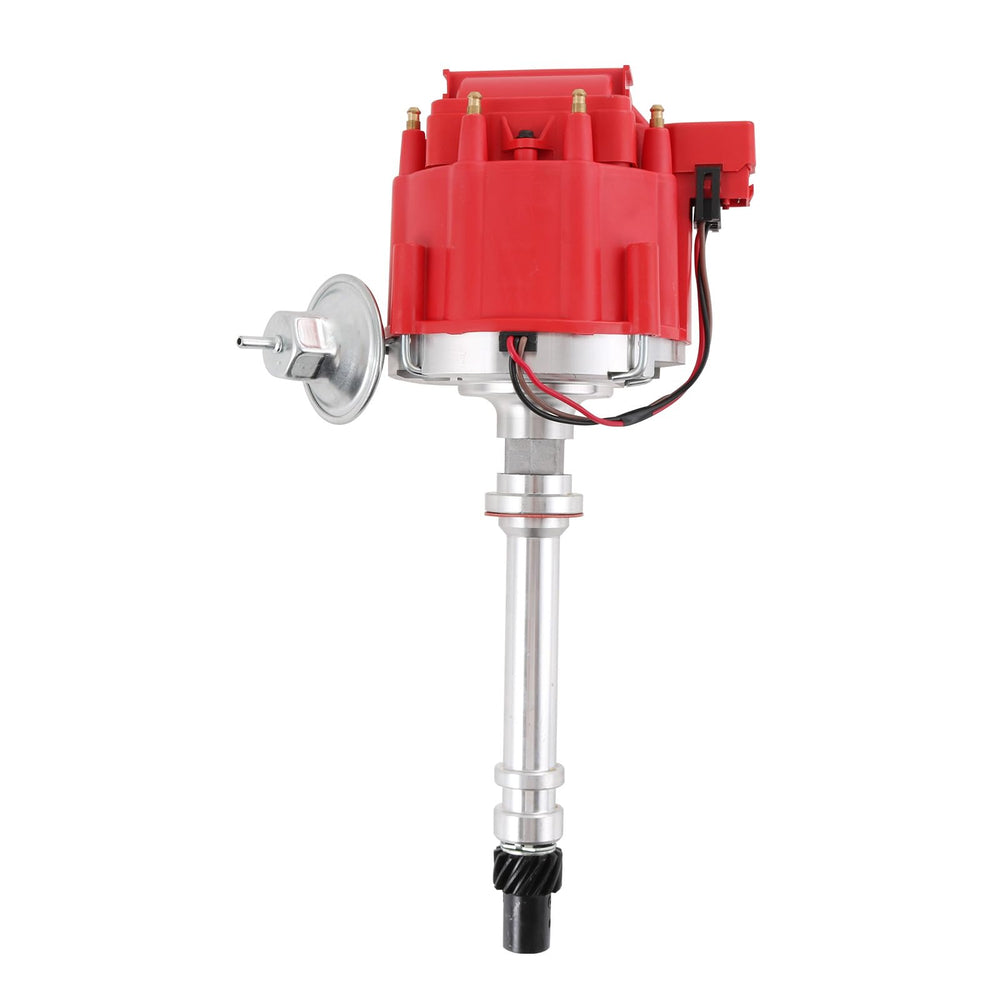CARMOCAR distributor front view with red cap showing fitment and easy install benefit