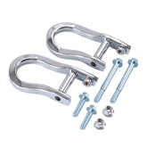 CARMOCAR front tow hook front view showing OEM fit and polished chrome benefit
