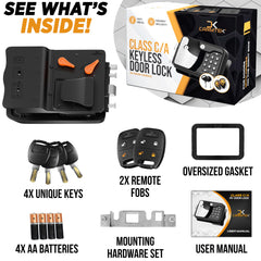 CARMTEK V5.0 remote fobs and exclusive mechanical keys offering convenient access options