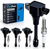 CARPEAK coil pack front view showing plug fitment and improved reliability