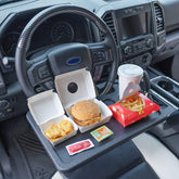 CarQiWireless front packaging showing tray and model fit benefits