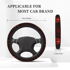 Carrefit steering wheel cover installed on 15-inch wheel for improved grip and summer comfort