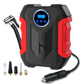 CARSUN front view of red inflator showing compact design and portability