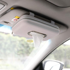 Cartisen front view grey holder shows elegant PU leather and organized storage benefit