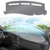 CARTIST front view of gray dash cover showing neat edges and fit