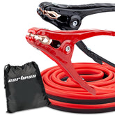 CARTMAN front view of 10-gauge 12ft jumper cables showing compact storage benefit