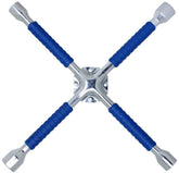 CARTMAN front view cross wrench showing fit for multiple lug sizes and durability