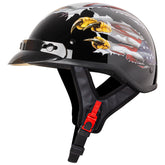 CARTMAN half helmet front view showing sleek profile and DOT compliance benefit
