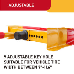 CARTMAN lock mounted on a trailer wheel demonstrating secure immobilization in use