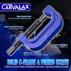 CARVALAX hardened pressure screw detail showing strength and consistent force