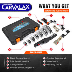CARVALAX close-up reverse adapters showing adaptability for tight bends