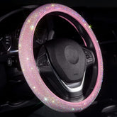 Carwales front view showing pink bling cover and eye-catching style