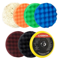 CASOMAN 7-inch kit front packaging showing full pad set and benefits