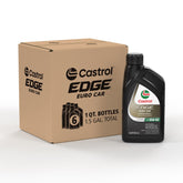 Castrol EDGE front packaging showing 1 qt bottle and label benefits