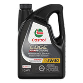 Castrol EDGE bottle front view showing label and clear product identity benefit protection