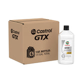 Castrol bottle front showing GTX branding and clear benefits