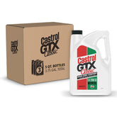 castrol GTX classic front packaging showing three 5 quart bottles, easy storage benefit