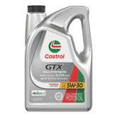 Castrol GTX full synthetic 5W-30 front bottle showing packaging and benefits